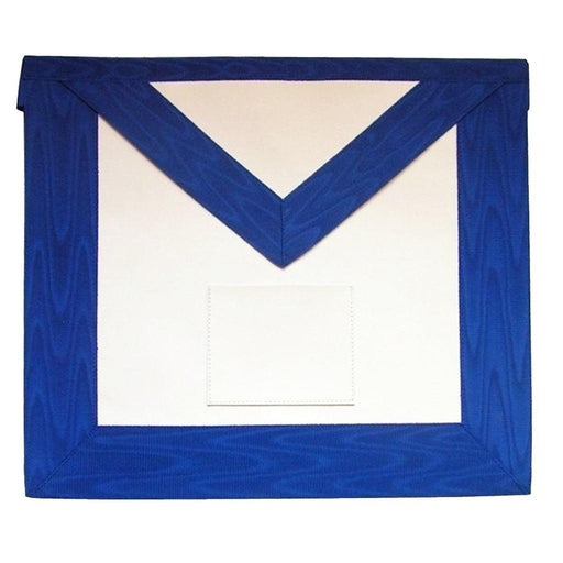 12th Degree Scottish Rite Masonic Apron - White & Royal Blue Moire-Aprons-Masonic Makers