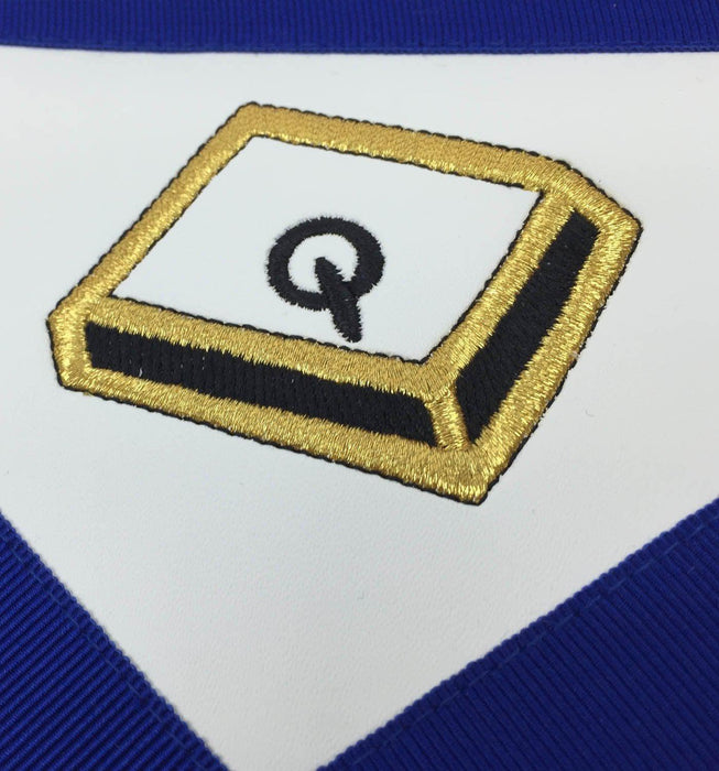 14th Degree Scottish Rite Masonic Apron - Blue Machine Embroidery-Aprons-Masonic Makers