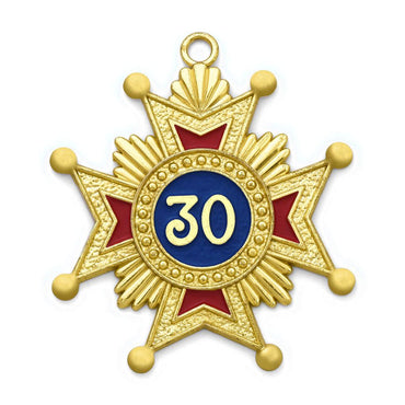 30th Degree Rose Croix Scottish Rite Masonic Collar Jewel - Gold-Collar Jewels-Masonic Makers