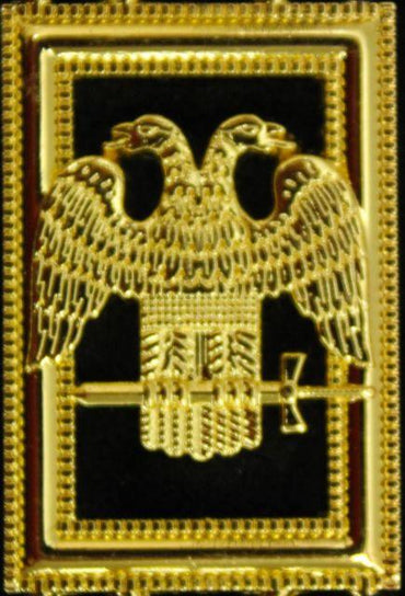 32nd Degree Scottish Rite Masonic Chain Collar - Wings Down Gold Plated-Chain Collars-Masonic Makers