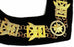 32nd Degree Scottish Rite Masonic Chain Collar - Wings Up Gold Plated on Black Velvet-Chain Collars-Masonic Makers