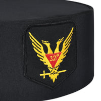 32nd Degree Scottish Rite Masonic Crown Cap - Wings Up Red & Gold-Crown Caps-Masonic Makers