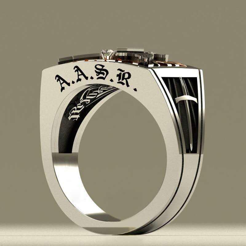 32nd Degree Vintage Silver Masonic Signet Ring - Freemason Jewelry-rings-Masonic Makers