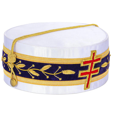 33rd Degree Scottish Rite Masonic Crown Cap - Hand Embroidery-Crown Caps-Masonic Makers