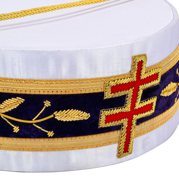 33rd Degree Scottish Rite Masonic Crown Cap - Hand Embroidery-Crown Caps-Masonic Makers