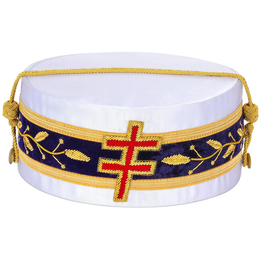33rd Degree Scottish Rite Masonic Crown Cap - Hand Embroidery-Crown Caps-Masonic Makers