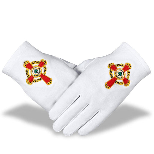 33rd Degree Scottish Rite Masonic Glove - White Pure Cotton-Gloves-Masonic Makers