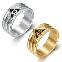 33rd Degree Masonic Signet Ring in Gold & Silver - Stainless Steel-rings-Masonic Makers