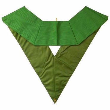 5th Degree Scottish Rite Masonic Collar - Green Moire-Collars-Masonic Makers