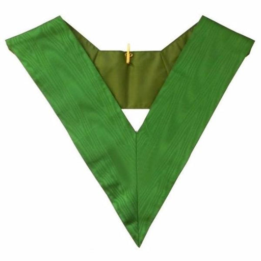 5th Degree Scottish Rite Masonic Collar - Green Moire-Collars-Masonic Makers