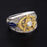 Past Master Blue Lodge Freemason Rhinestone Silver Ring - High Quality Crafted