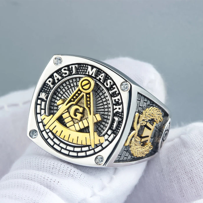 Past Master Blue Lodge Masonic Ring - High Quality Crafted