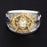 Past Master Blue Lodge Freemason Rhinestone Silver Ring - High Quality Crafted