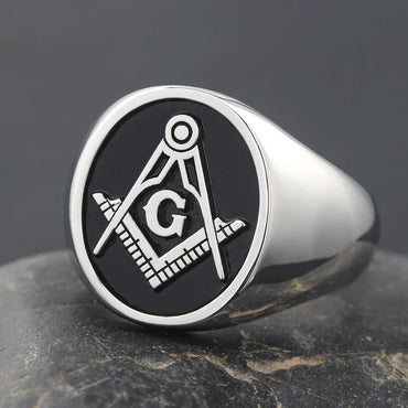 Master Mason Blue Lodge Silver Masonic Ring - High Quality Crafted