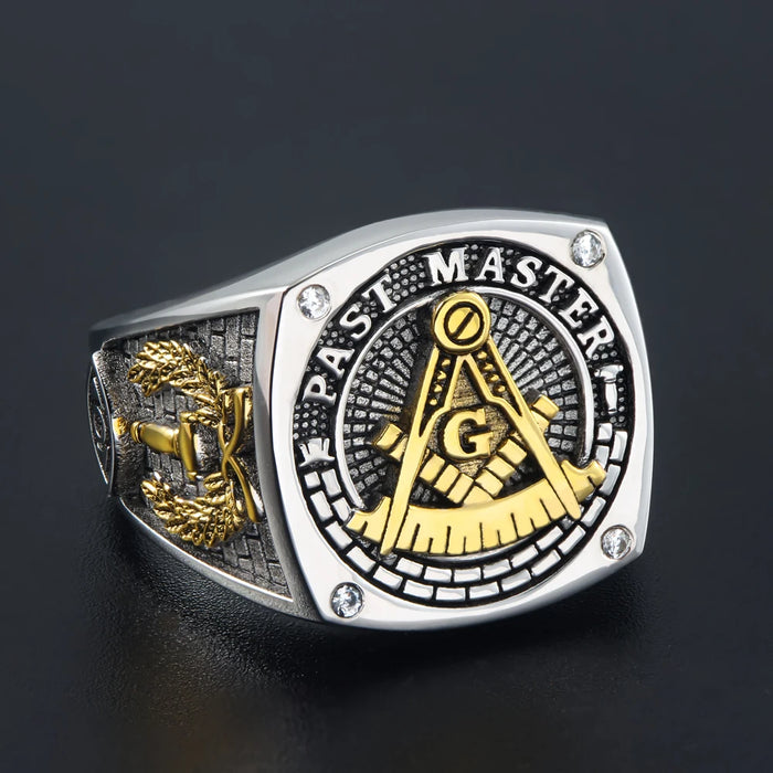 Past Master Blue Lodge Masonic Ring - High Quality Crafted