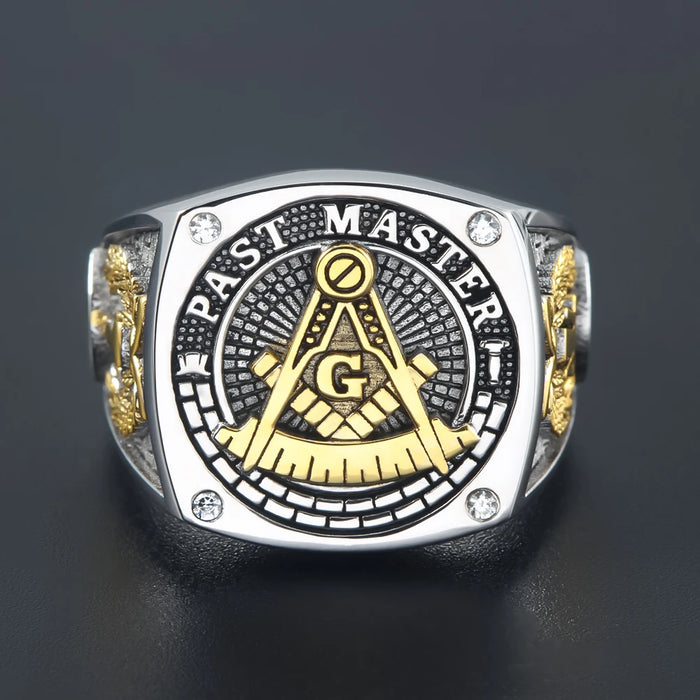 Past Master Blue Lodge Masonic Ring - High Quality Crafted