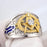 Past Master Blue Lodge Freemason Rhinestone Silver Ring - High Quality Crafted