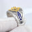 Past Master Blue Lodge Freemason Rhinestone Silver Ring - High Quality Crafted