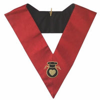Almoner 18th Degree Scottish Rite Masonic Collar - Red Moire-Collars-Masonic Makers