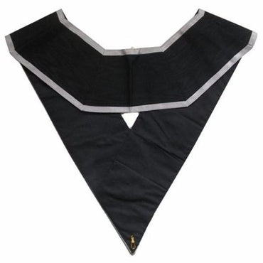 Chevalier Grand Introducteur 30th Degree French Masonic Collar - Black Moire with White Borders-Collars-Masonic Makers