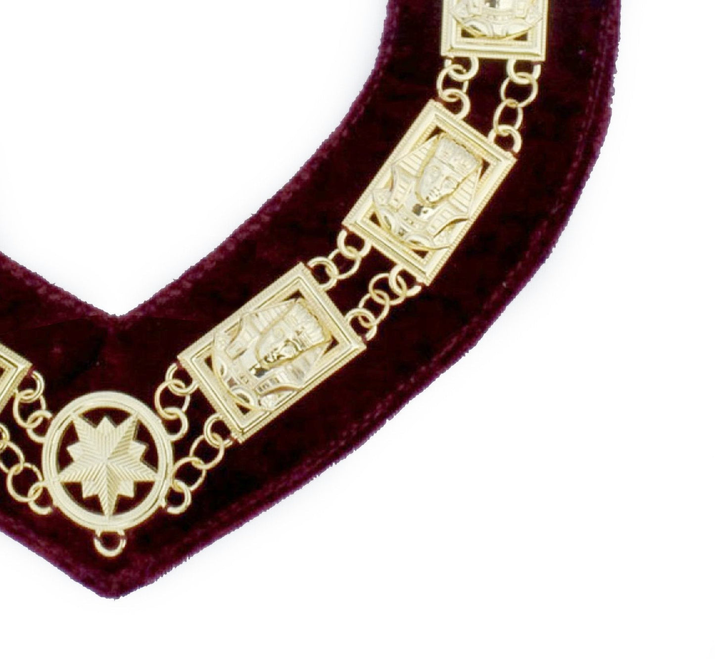 Daughters of Sphinx Masonic Chain Collar - Gold Plated-Chain Collars-Masonic Makers