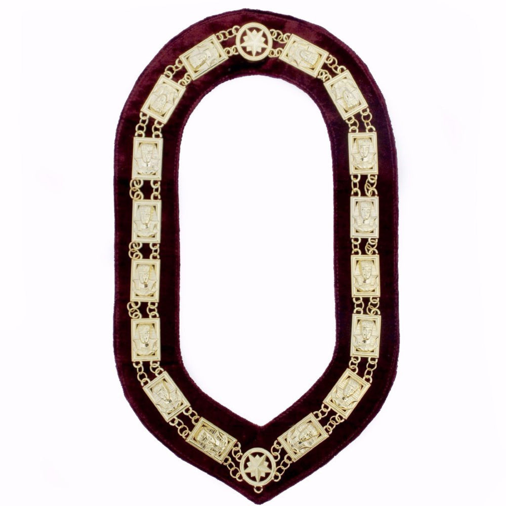 Daughters of Sphinx Masonic Chain Collar - Gold Plated-Chain Collars-Masonic Makers