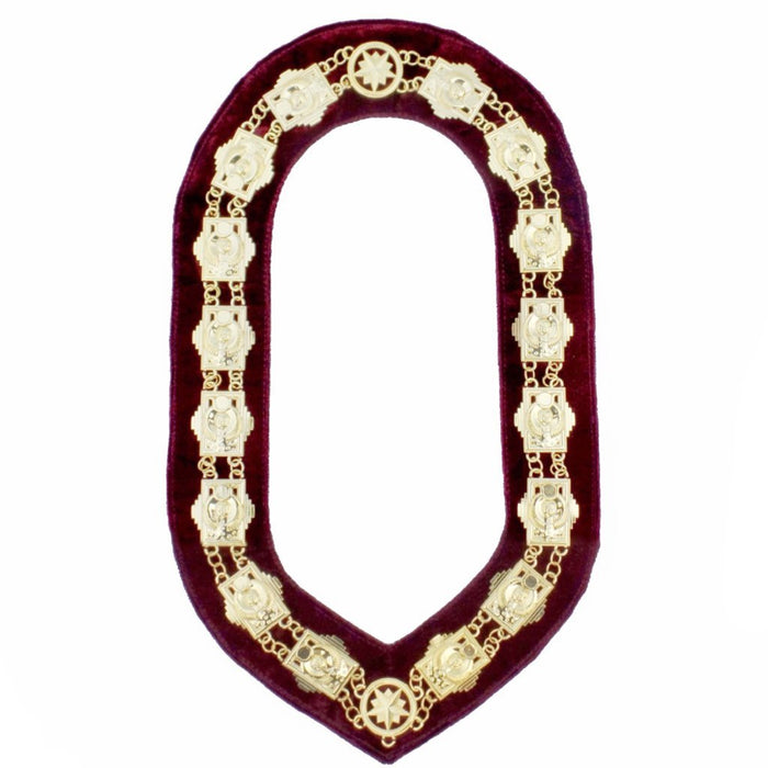 Daughters of Sphinx Masonic Chain Collar - Sphinx Head Gold Plated-Chain Collars-Masonic Makers