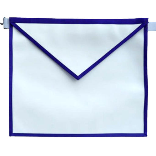 Entered Apprentice Masonic Apron - White with Thin Royal Blue Thin Borders-Aprons-Masonic Makers