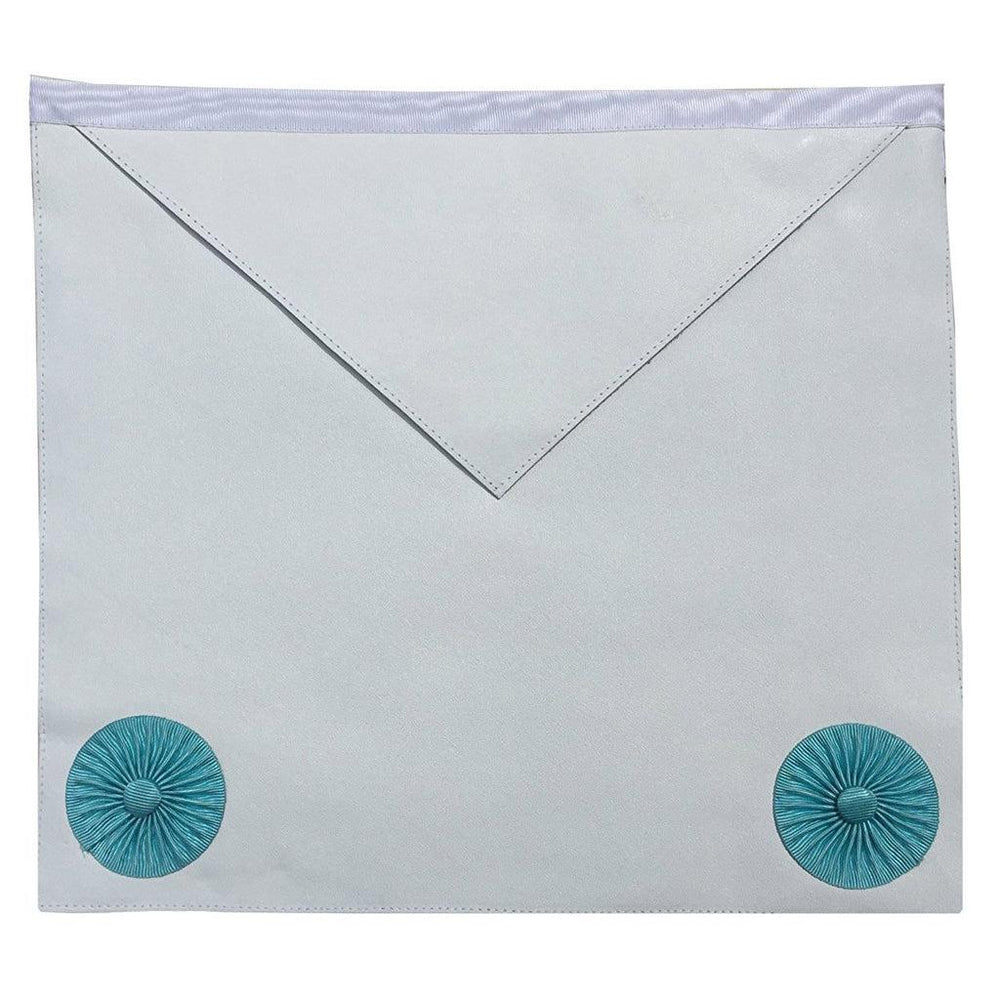 Fellowcraft Blue Lodge Masonic Apron - White with Rosettes-Aprons-Masonic Makers