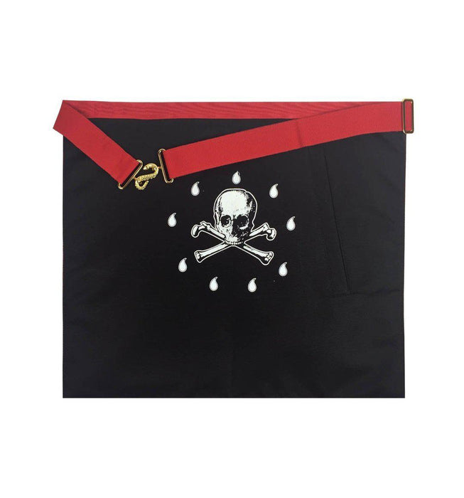 Fellowcraft Scottish Rite Masonic Apron - White with Thin Red Borders-Aprons-Masonic Makers