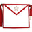 Fellowcraft Scottish Rite Masonic Apron - White with Thin Red Borders-Aprons-Masonic Makers