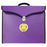 Grand Master Blue Lodge Masonic Apron Case - Purple Leather-Apron Cases-Masonic Makers