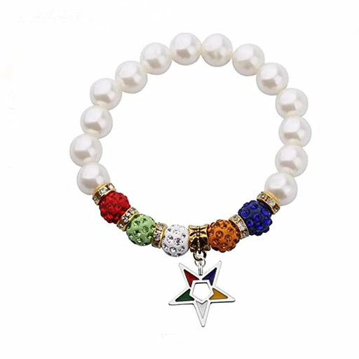 Order Of Eastern Star Masonic Bracelet - Adjustable Chain With Extender