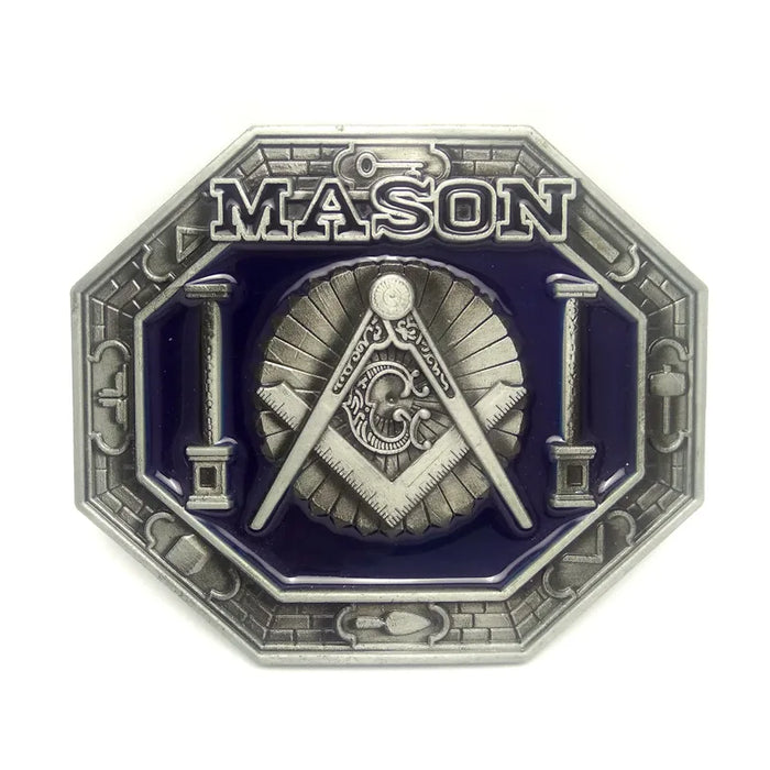 Master Mason Blue Lodge Masonic Belt Buckle - Various Sizes