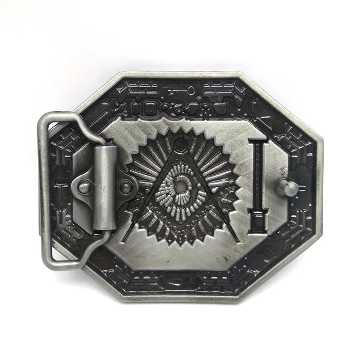 Master Mason Blue Lodge Masonic Belt Buckle - Various Sizes