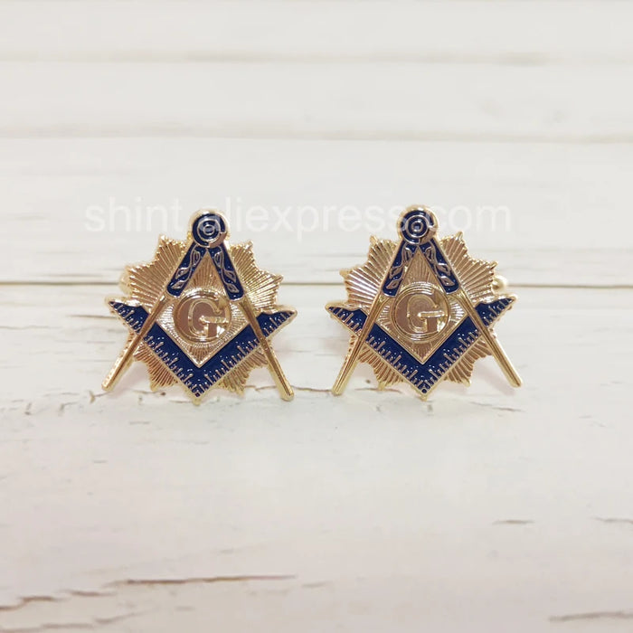 Master Mason Blue Lodge Masonic CuffLink - Gold Color