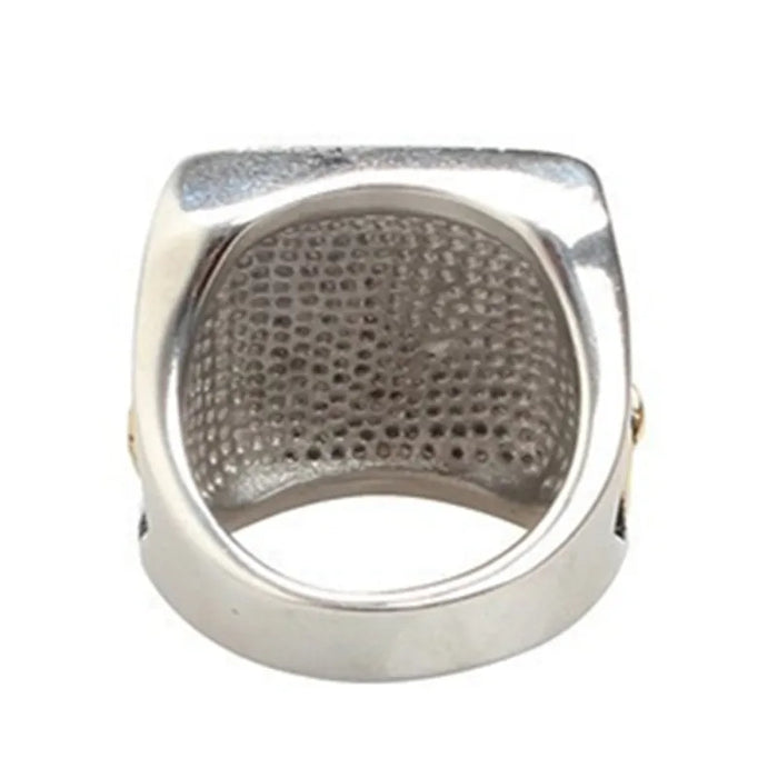 Master Mason Blue Lodge Silver Masonic Ring - Stainless Steel