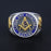 Master Mason Blue Lodge Freemason Silver Ring - High Quality Crafted