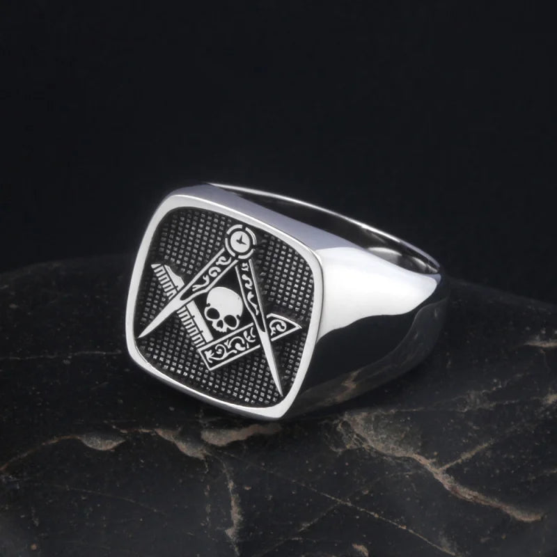 Widows Son Blue Lodge Silver Masonic Ring - High Quality Crafted