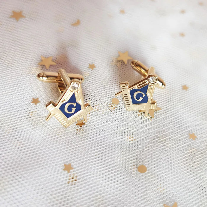 Master Mason Blue Lodge Masonic CuffLink - Gold Color