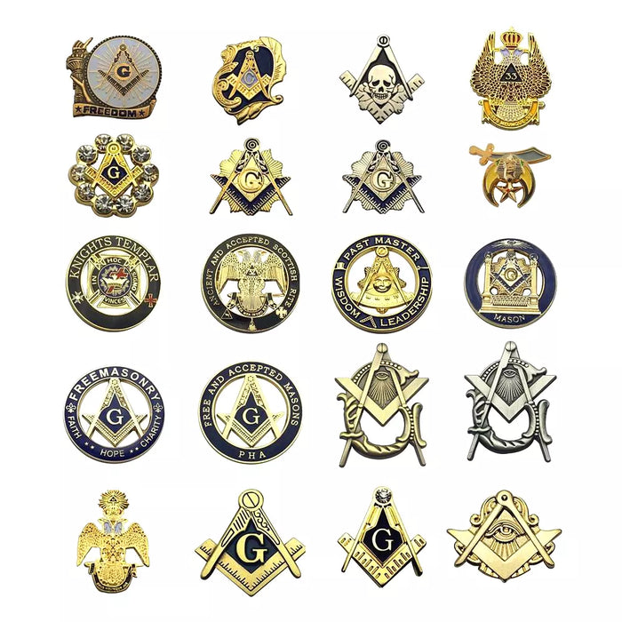 Past Master Blue Lodge Masonic Lapel Pin - Metal