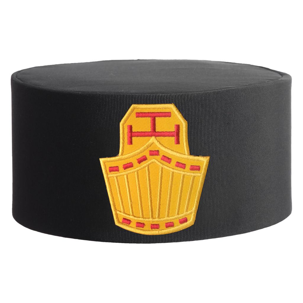 High Priest Royal Arch Chapter Masonic Crown Cap - Black With Gold Emblem-Crown Caps-Masonic Makers