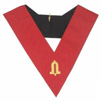 Junior Warden 18th Degree Scottish Rite Masonic Collar - Red Moire-Collars-Masonic Makers