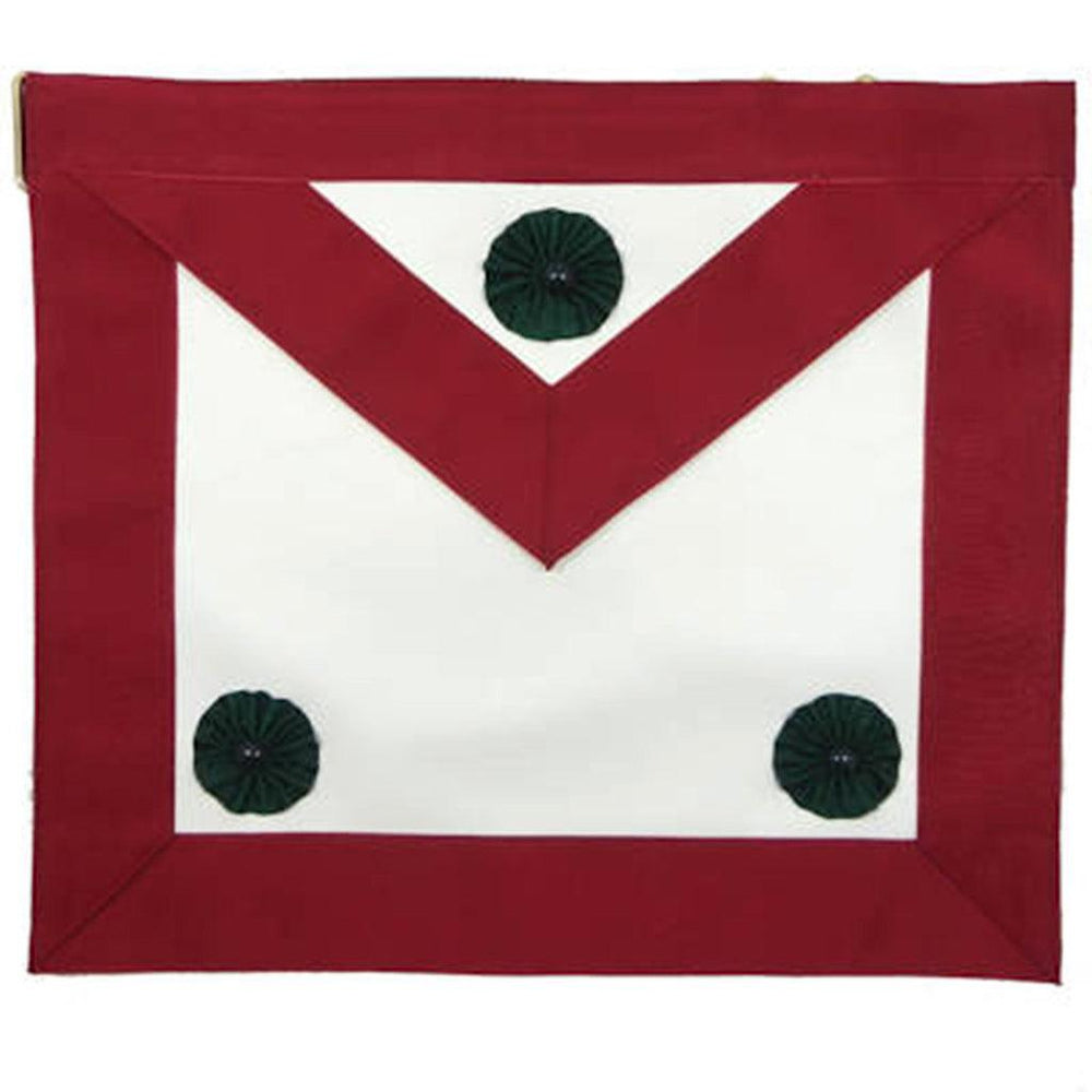 Knight Masons Masonic Apron - Maroon Moire-Aprons-Masonic Makers