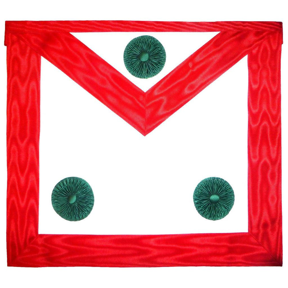 Knight Masons Masonic Apron - Red Moire-Aprons-Masonic Makers