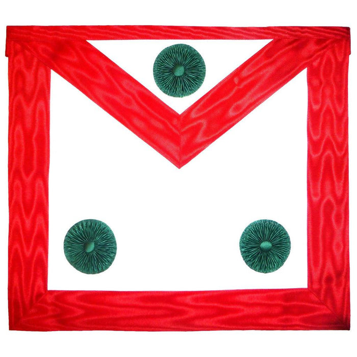 Knight Masons Masonic Apron - Red Moire-Aprons-Masonic Makers