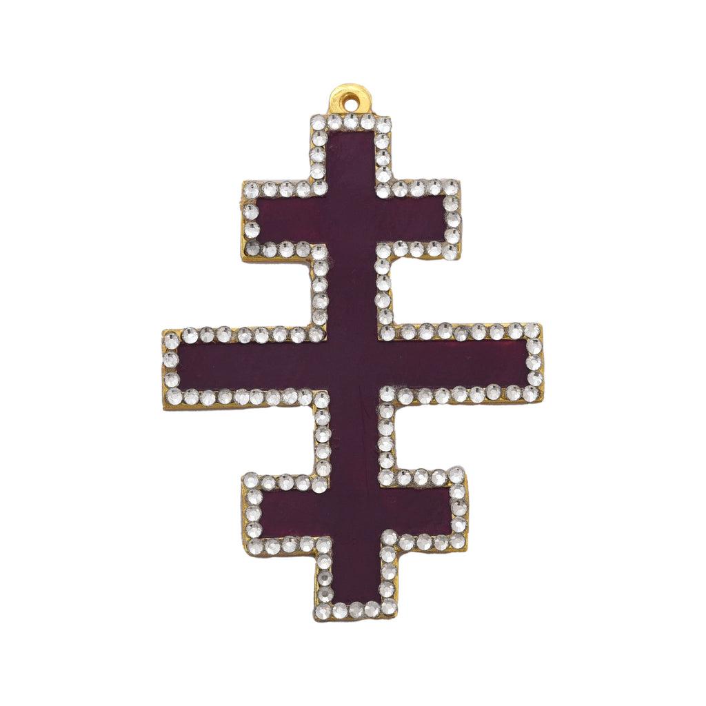 Knights Templar Masonic Collar Jewel - Rhinestones-Collar Jewels-Masonic Makers