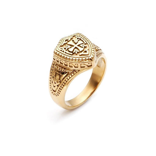 Knights Templar Masonic Gold Ring - Freemason Jewelry-rings-Masonic Makers