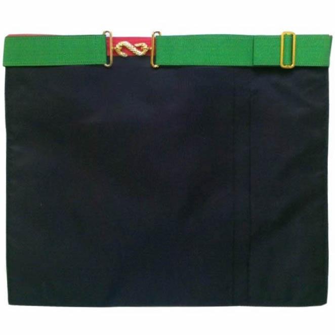 Knights of St. Andrew Scottish Rite Masonic Apron - White, Green & Red Moire-Aprons-Masonic Makers