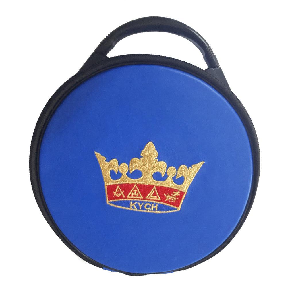 Knights of the York Cross of Honour Masonic Crown Cap Case - Blue-Crown Cap Cases-Masonic Makers